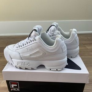 Fila Disruptor II Premium SIZE 7 All white Shoe